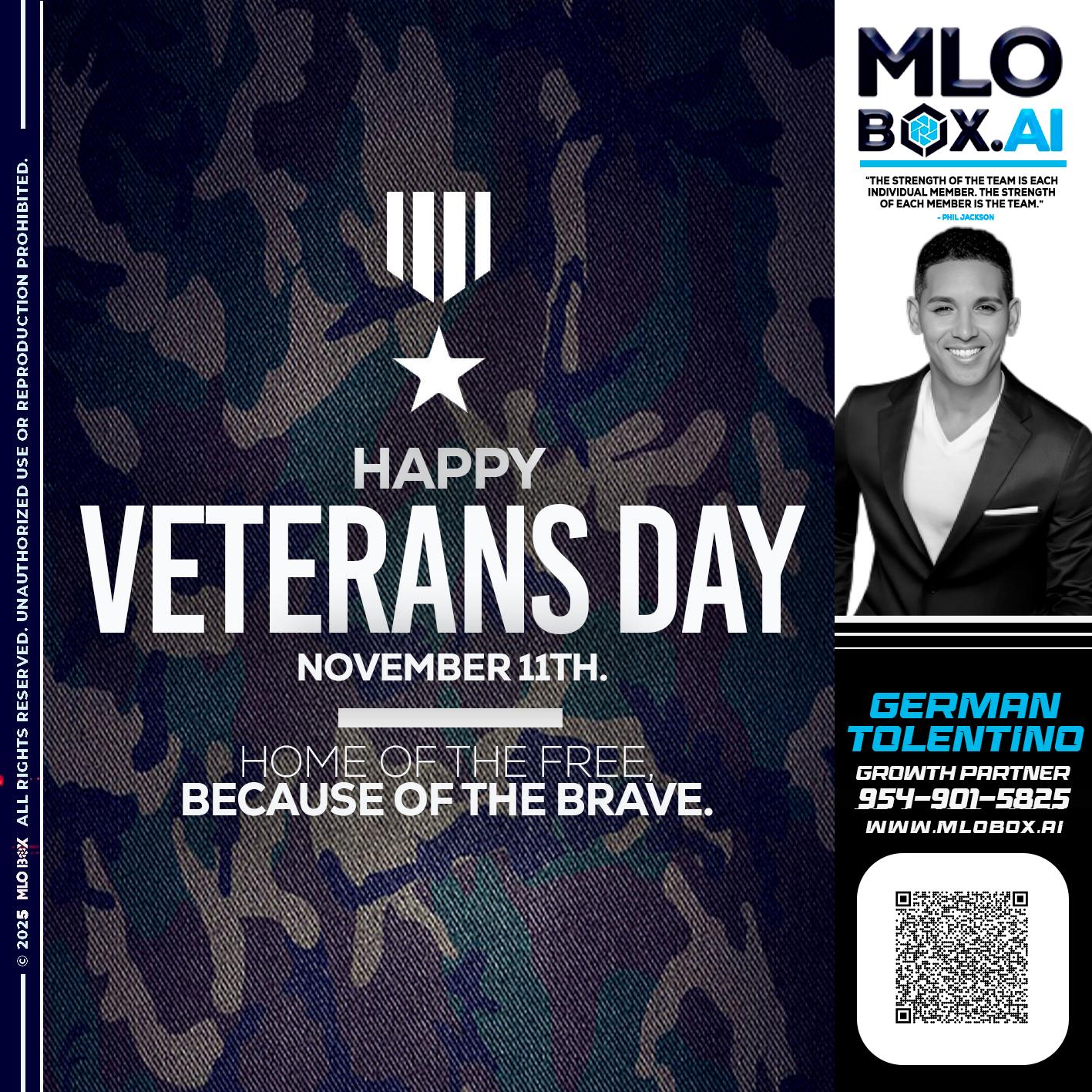 VETERANS DAY - German Tolentino -Mortgage Advisor