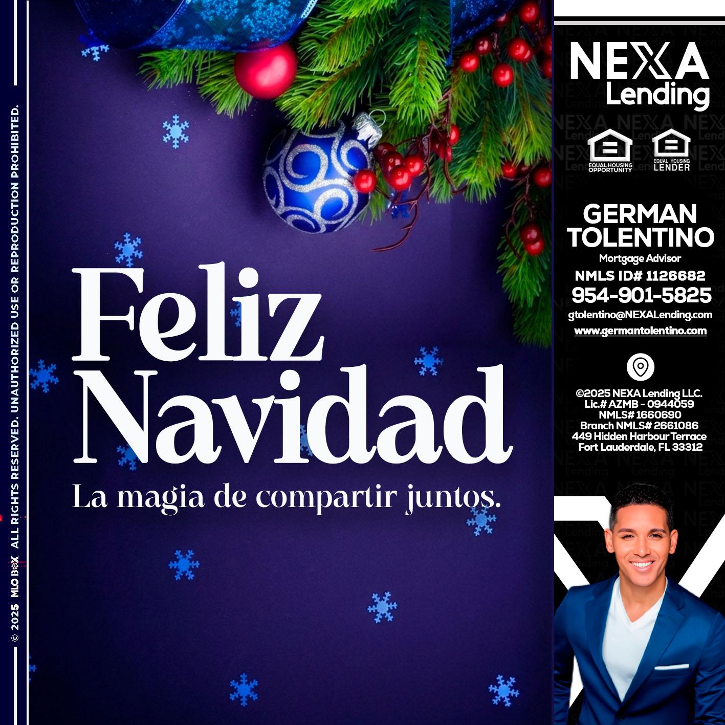 FELIZ NAVIDAD - German Tolentino -Mortgage Advisor