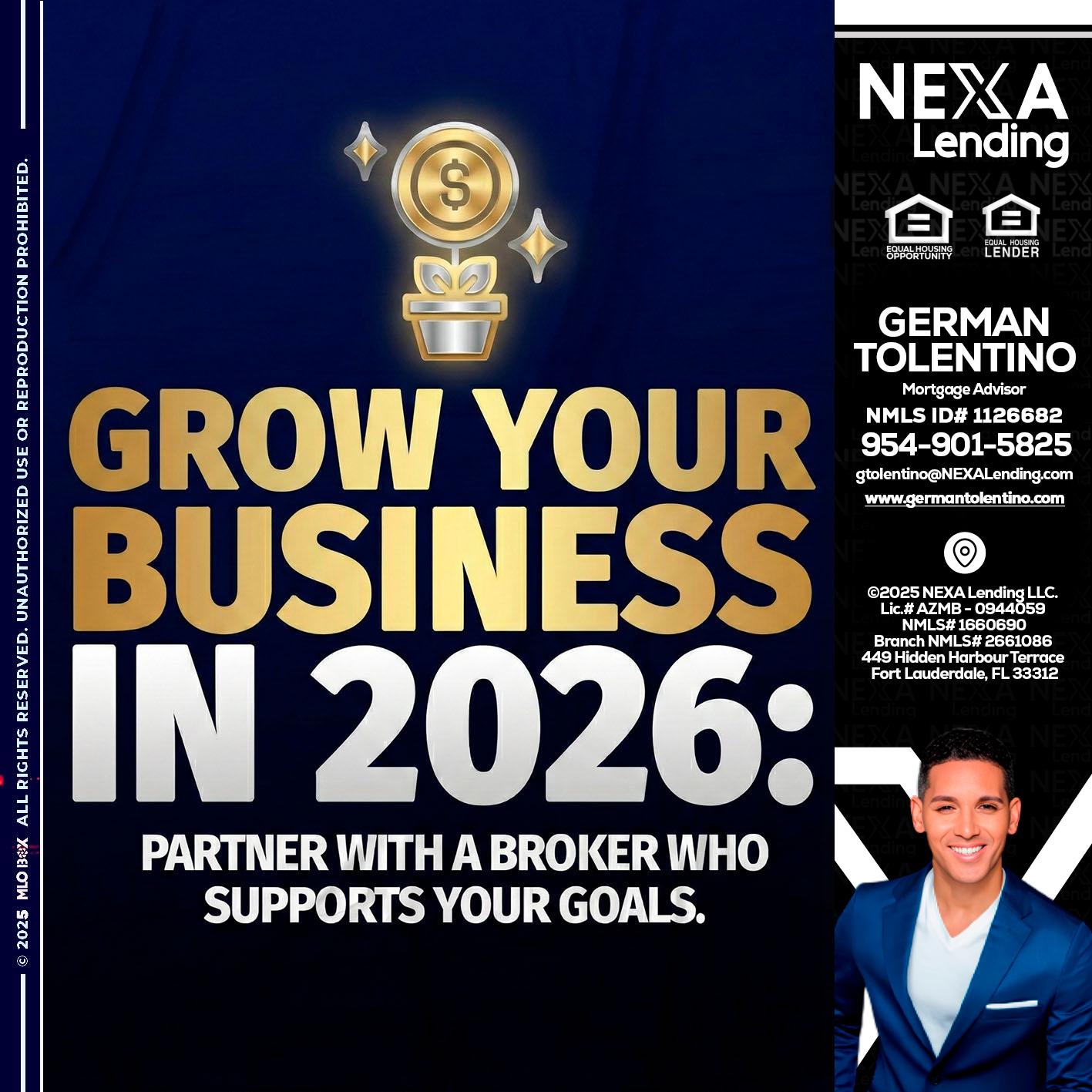 GROW YOUR BUSINESS - German Tolentino -Mortgage Advisor