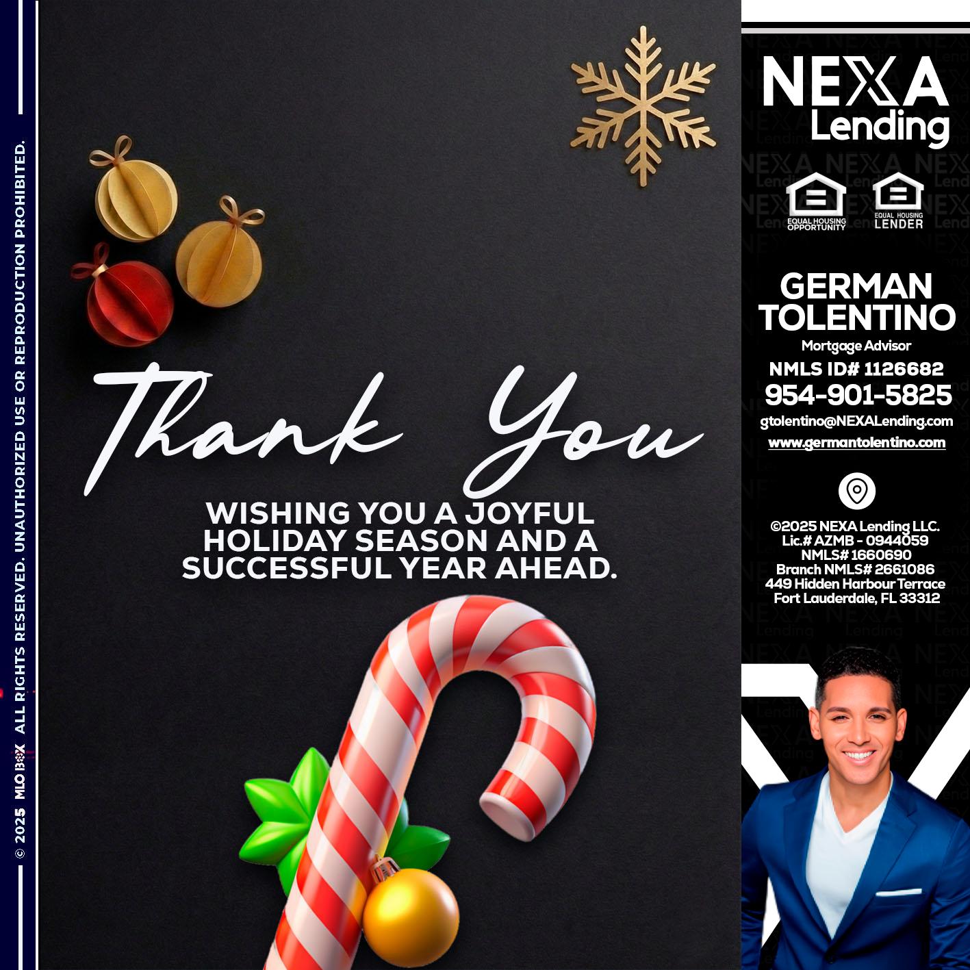 THANK YOU - German Tolentino -Mortgage Advisor
