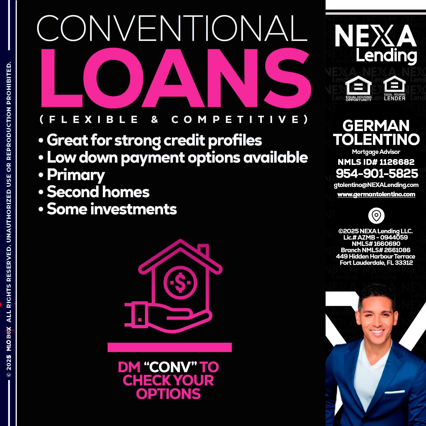 CONVENTIONAL LOANS - German Tolentino -Mortgage Advisor