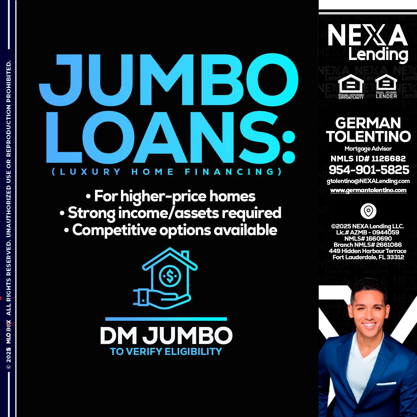 JUMBO LOANS - German Tolentino -Mortgage Advisor