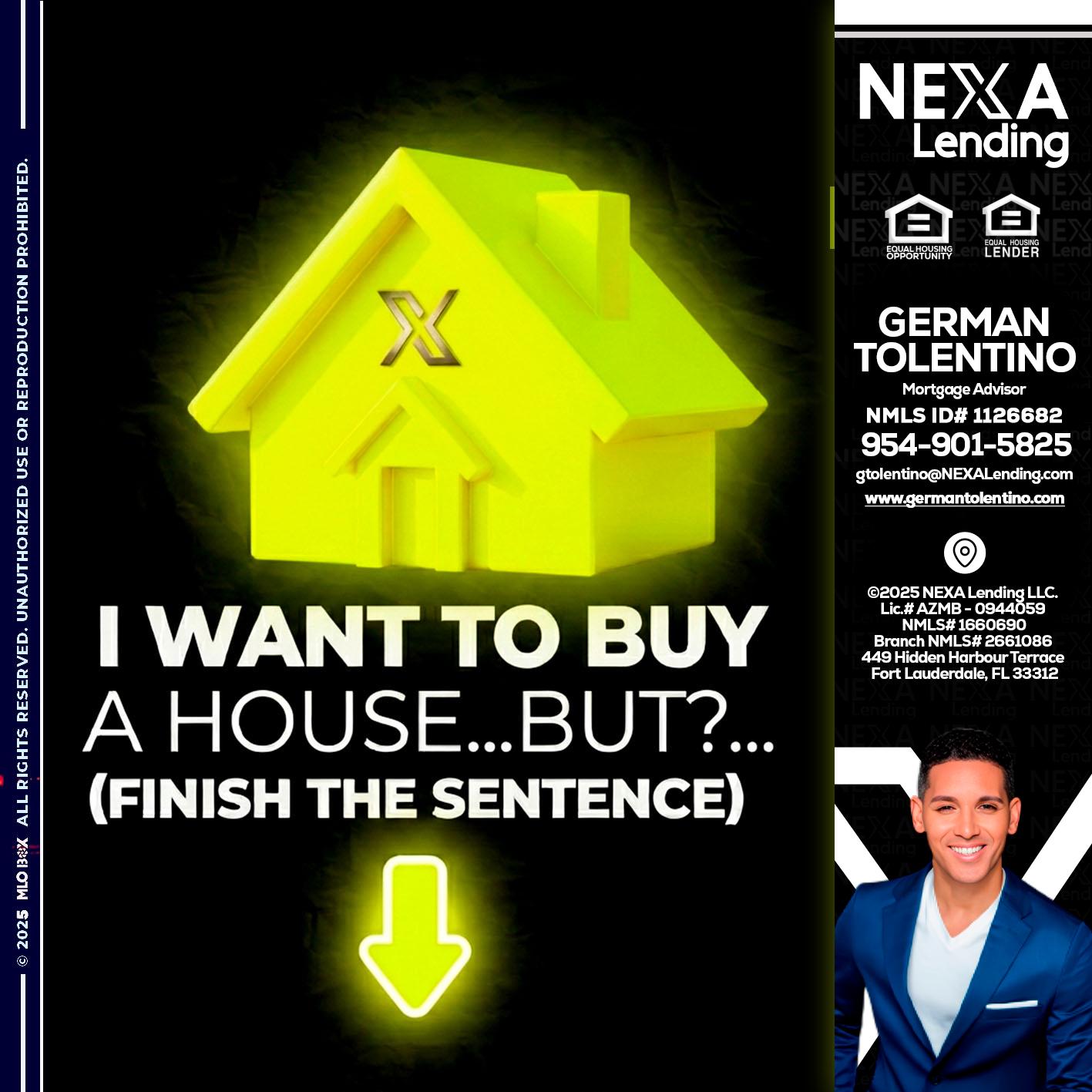 i want to buy - German Tolentino -Mortgage Advisor