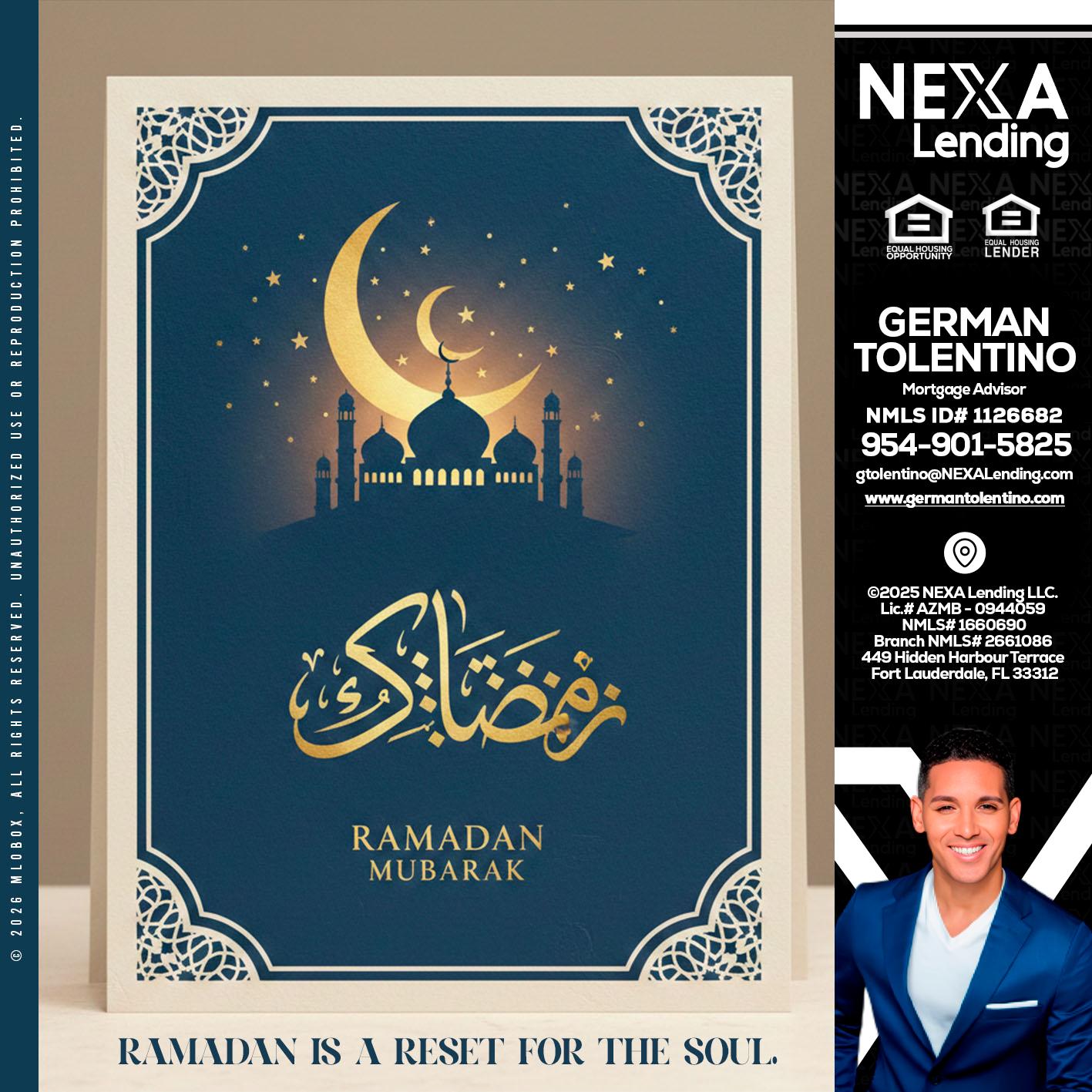 HAPPY RAMADAN - German Tolentino -Mortgage Advisor