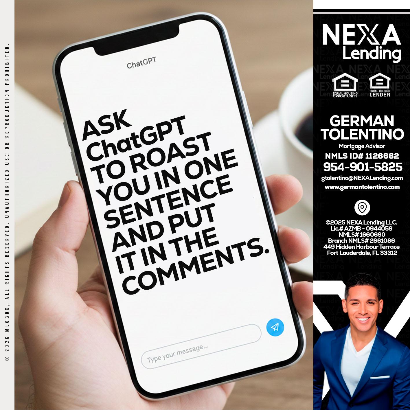 ask chatgpt - German Tolentino -Mortgage Advisor