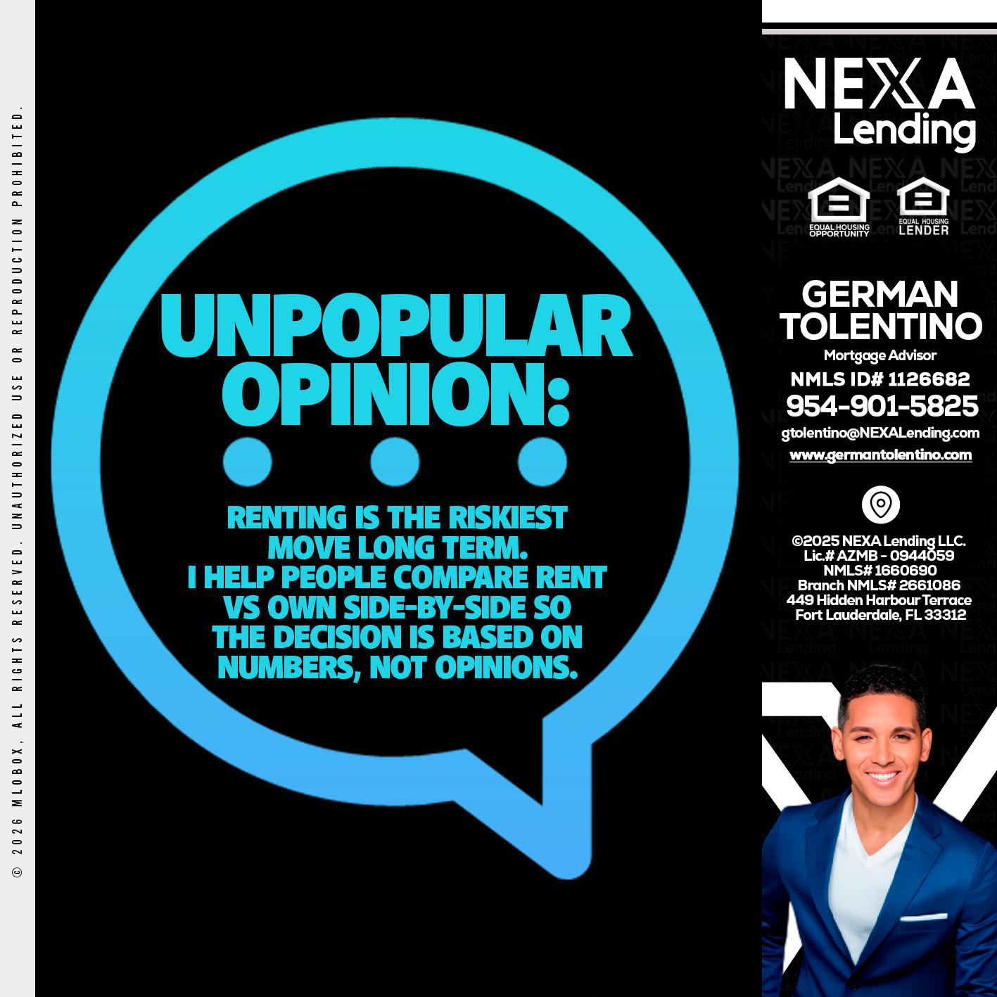 unpopular opinion - German Tolentino -Mortgage Advisor