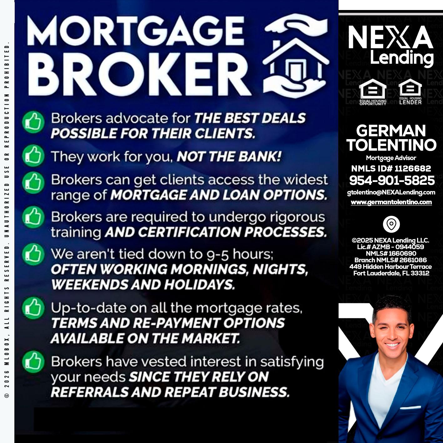 MORTGAGE BROKER - German Tolentino -Mortgage Advisor