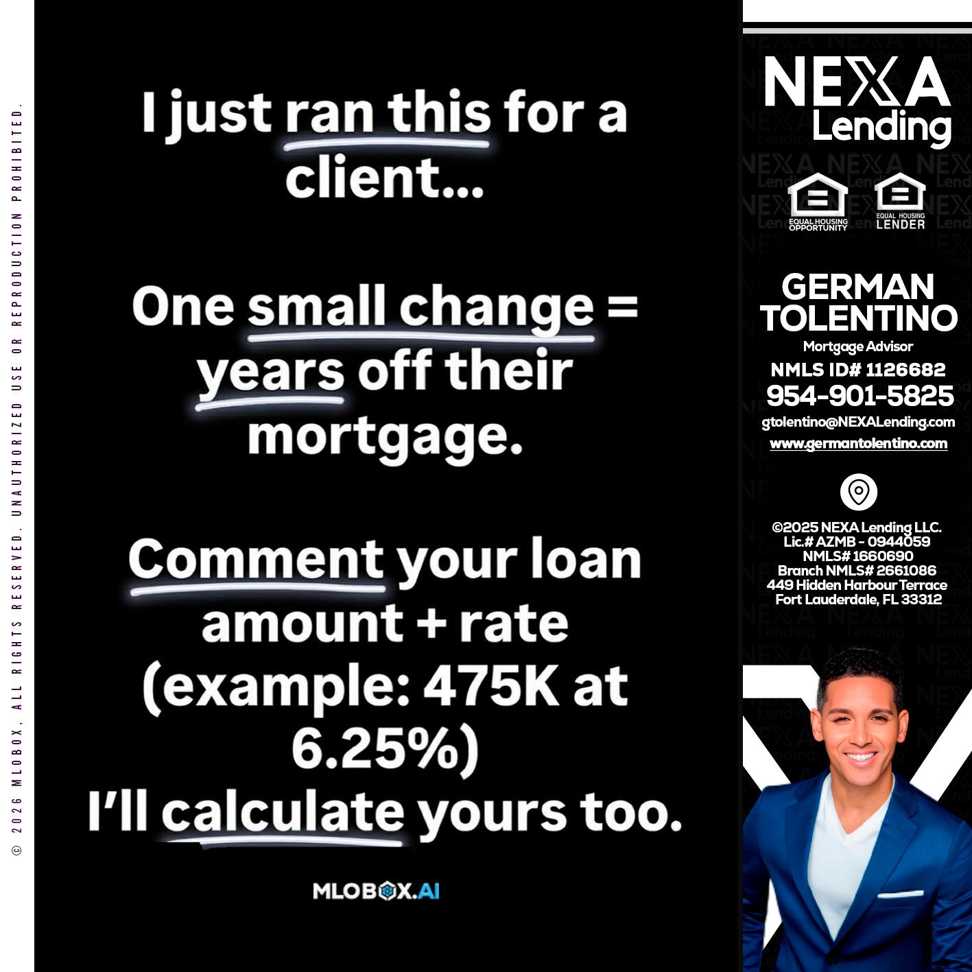 I JUST RAN - German Tolentino -Mortgage Advisor