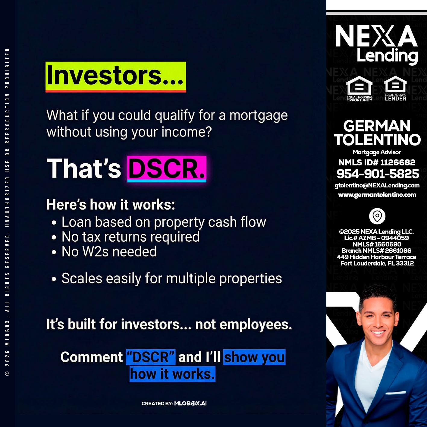 INVESTORS - German Tolentino -Mortgage Advisor