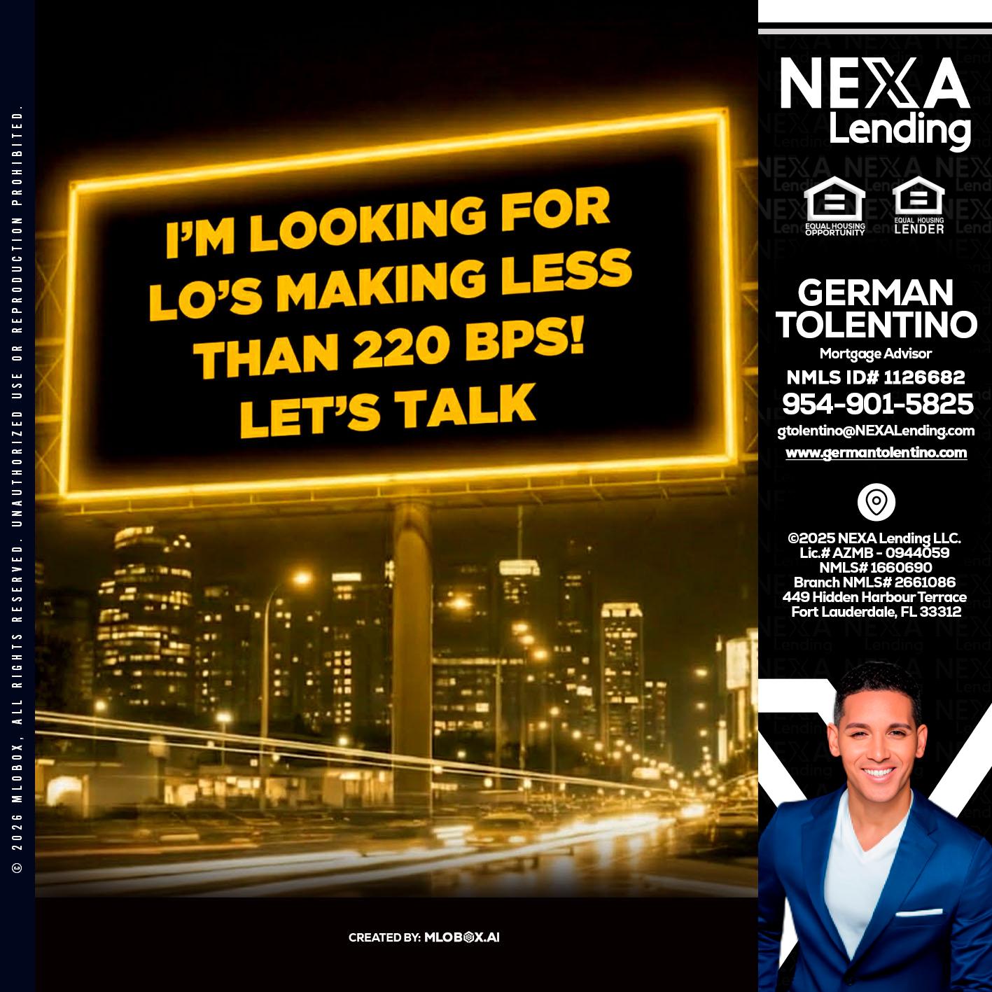Looking for MLOs - German Tolentino -Mortgage Advisor