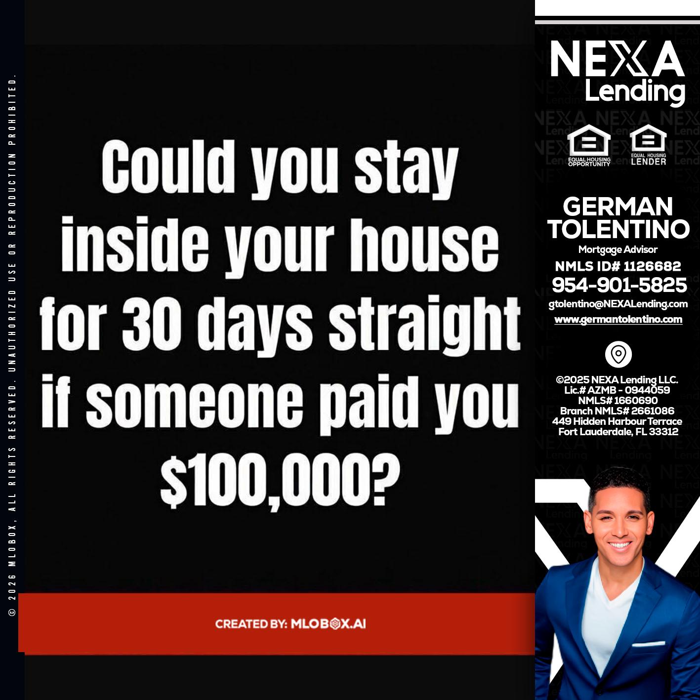 COULD YOU STAY - German Tolentino -Mortgage Advisor