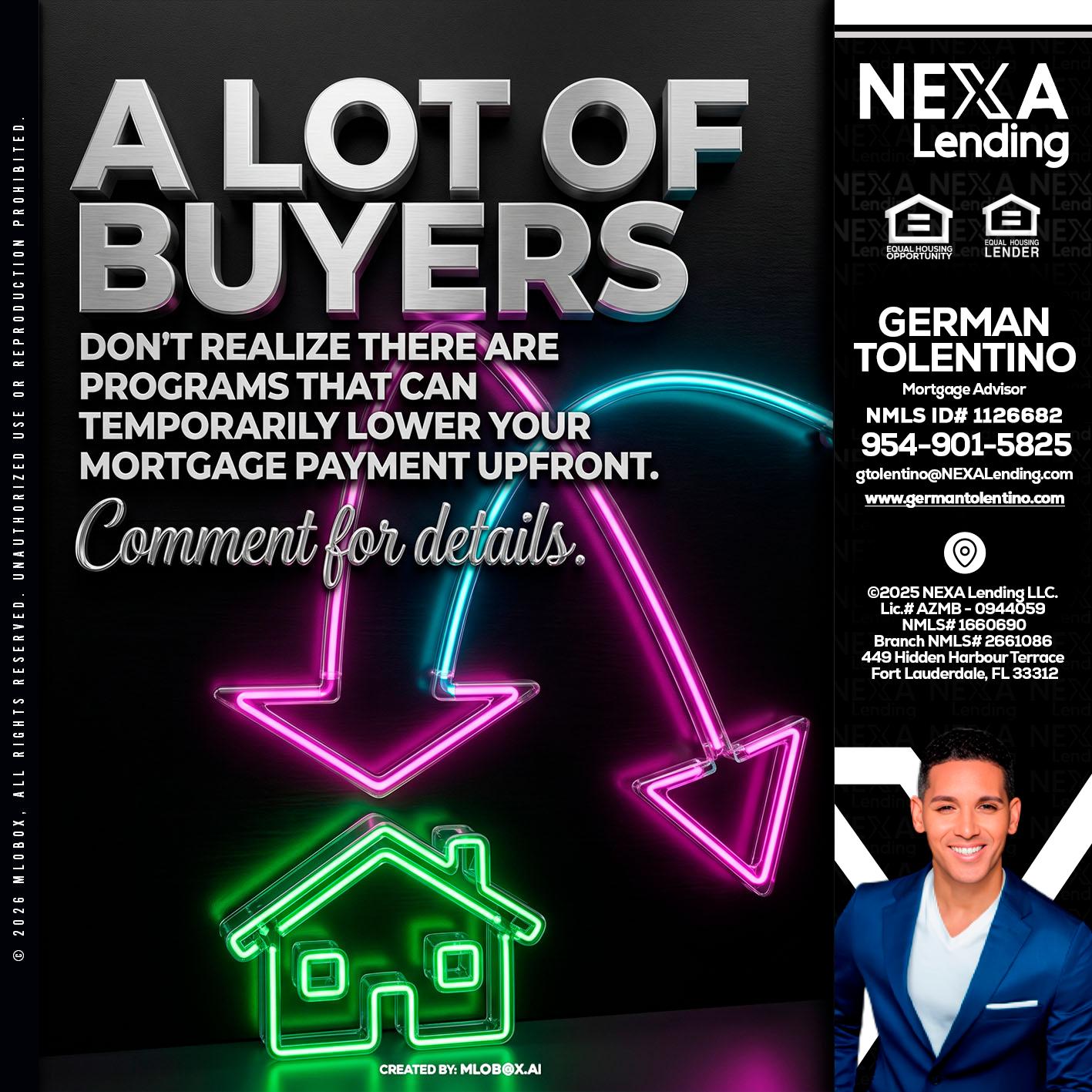 A LOT OF BUYERS - German Tolentino -Mortgage Advisor