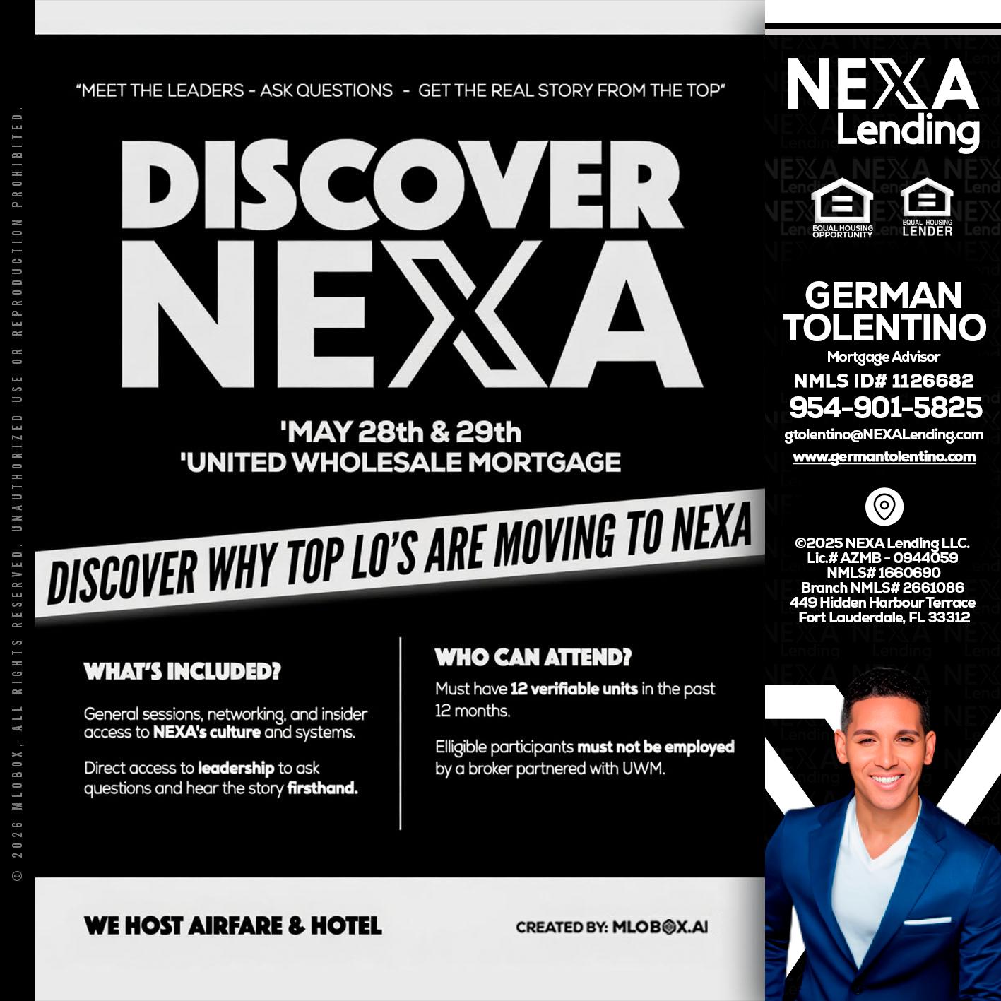 DISCOVER NEXA - German Tolentino -Mortgage Advisor