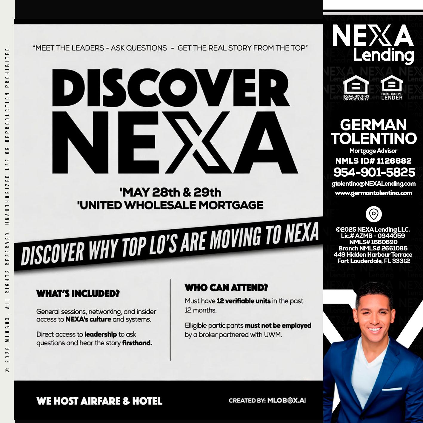 DISCOVER NEXA - German Tolentino -Mortgage Advisor