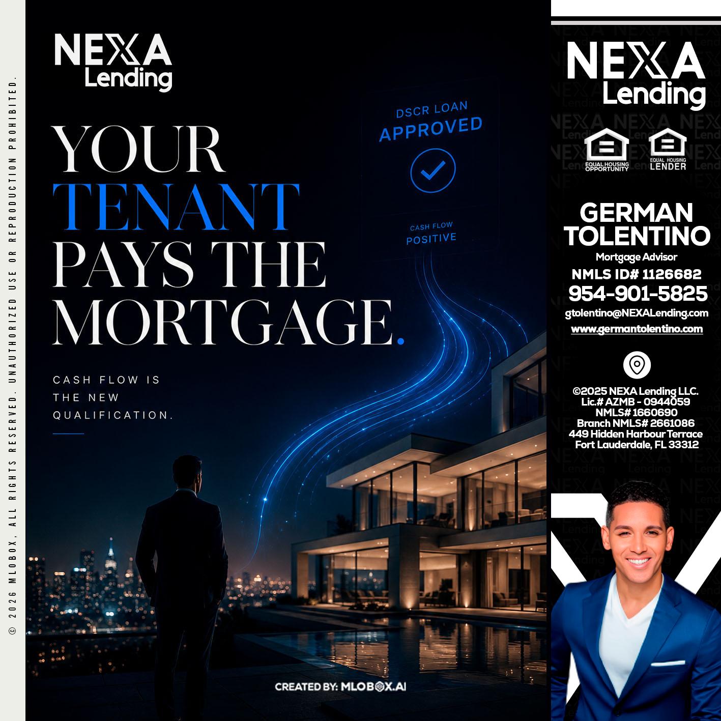 DSCR LOANS - German Tolentino -Mortgage Advisor