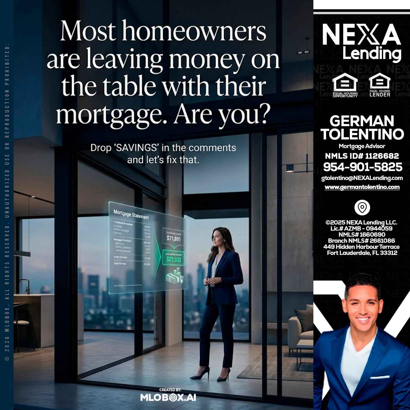 MOST OWNERS - German Tolentino -Mortgage Advisor