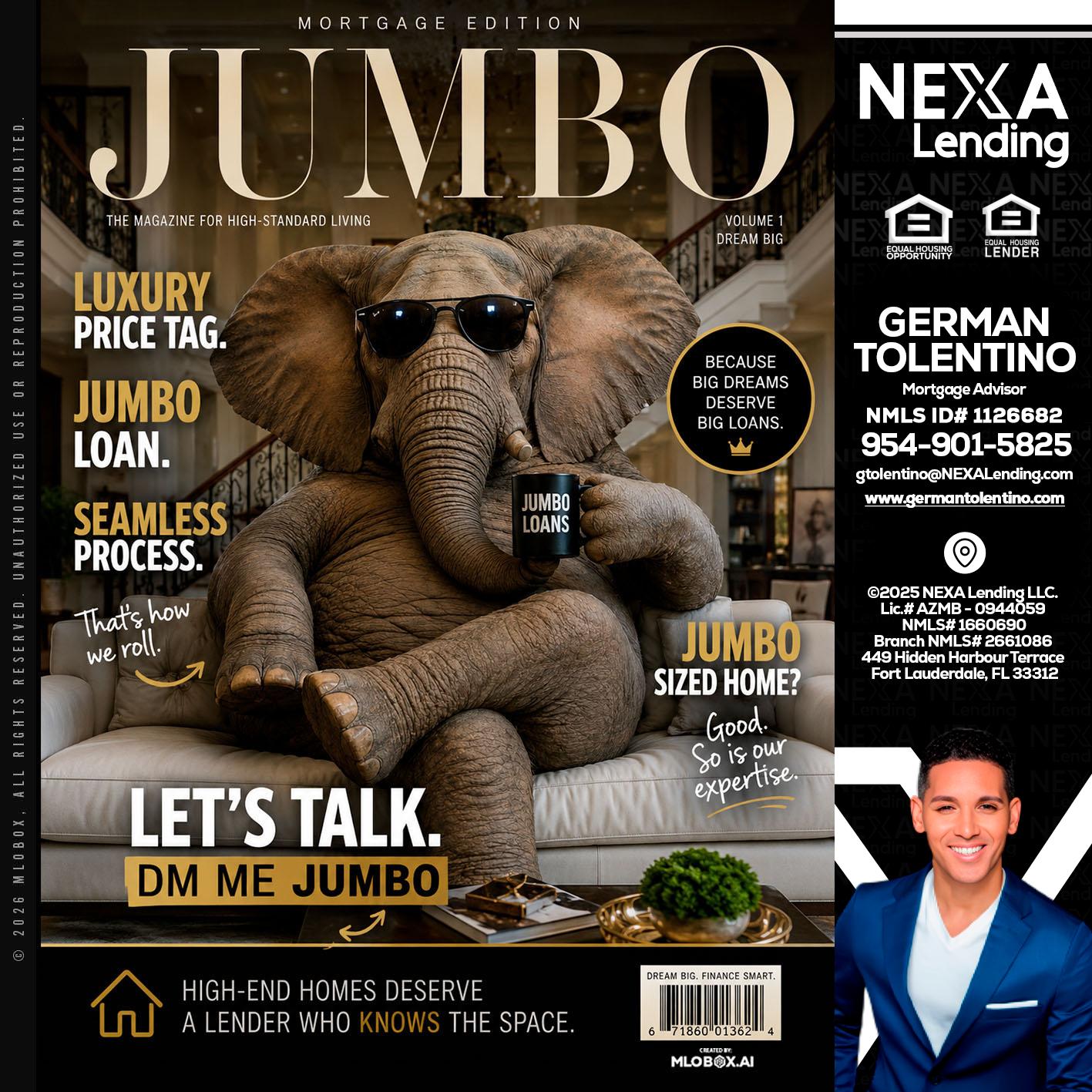 JUMBO LOANS - German Tolentino -Mortgage Advisor