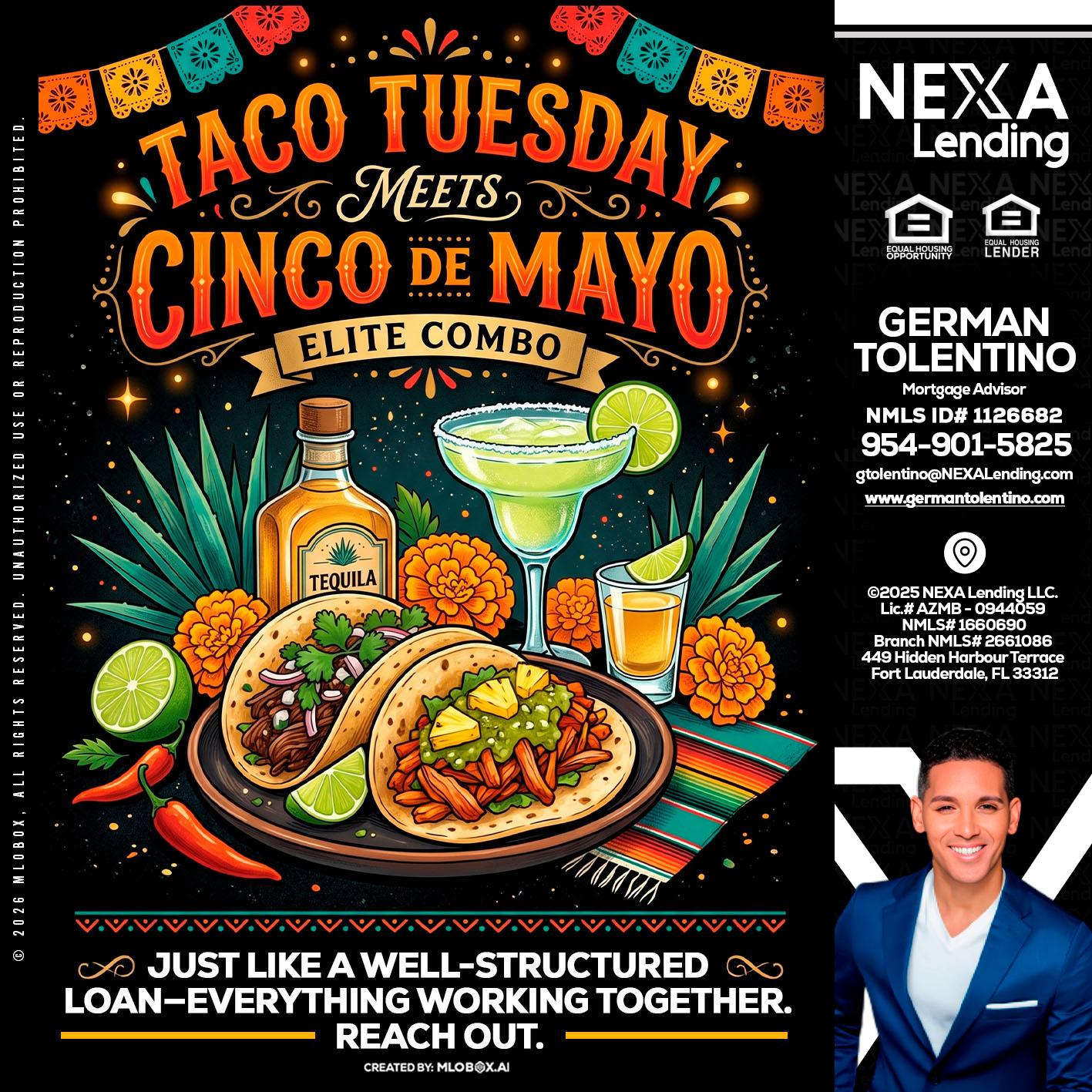TACO TUESDAY - German Tolentino -Mortgage Advisor