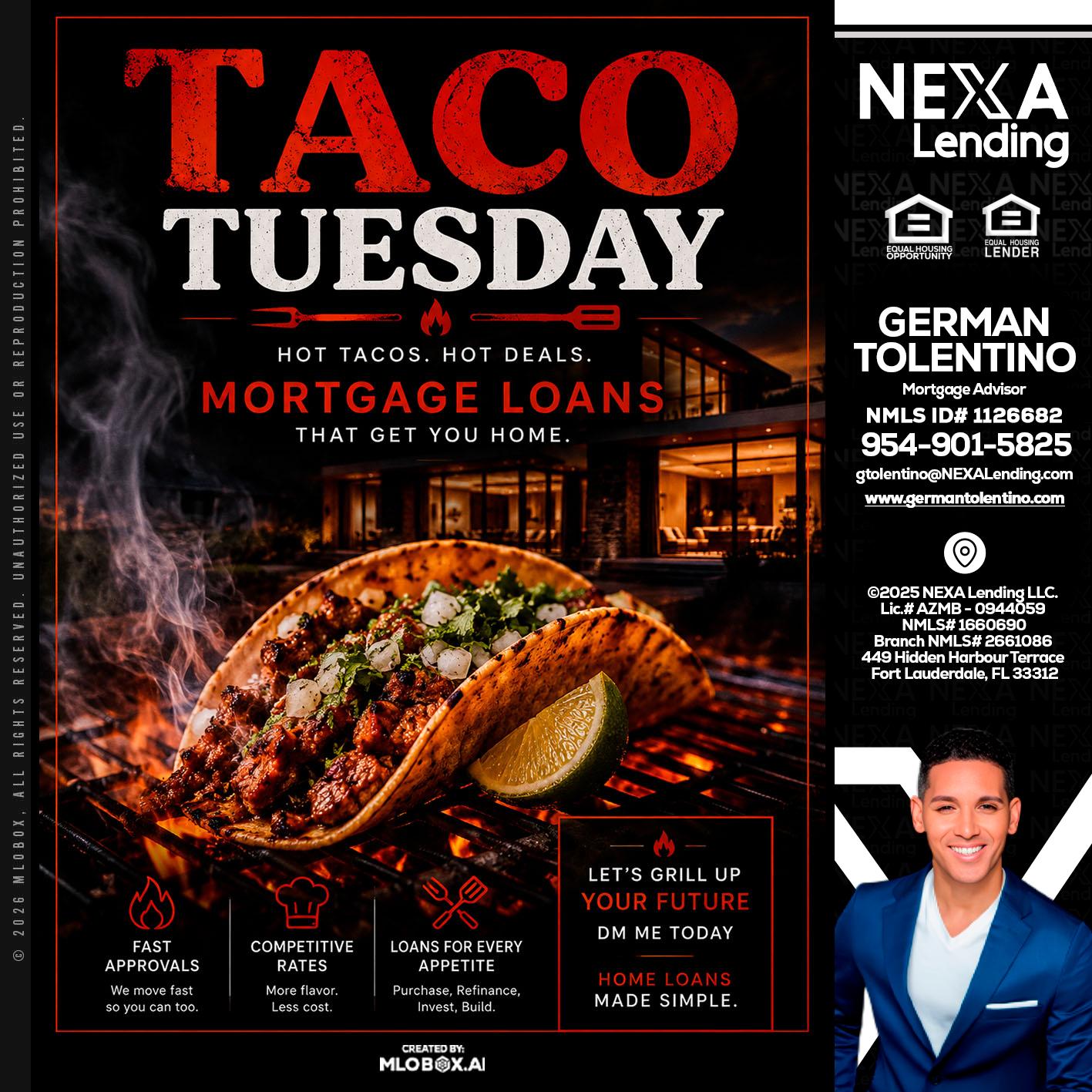 TACO TUESDAY - German Tolentino -Mortgage Advisor