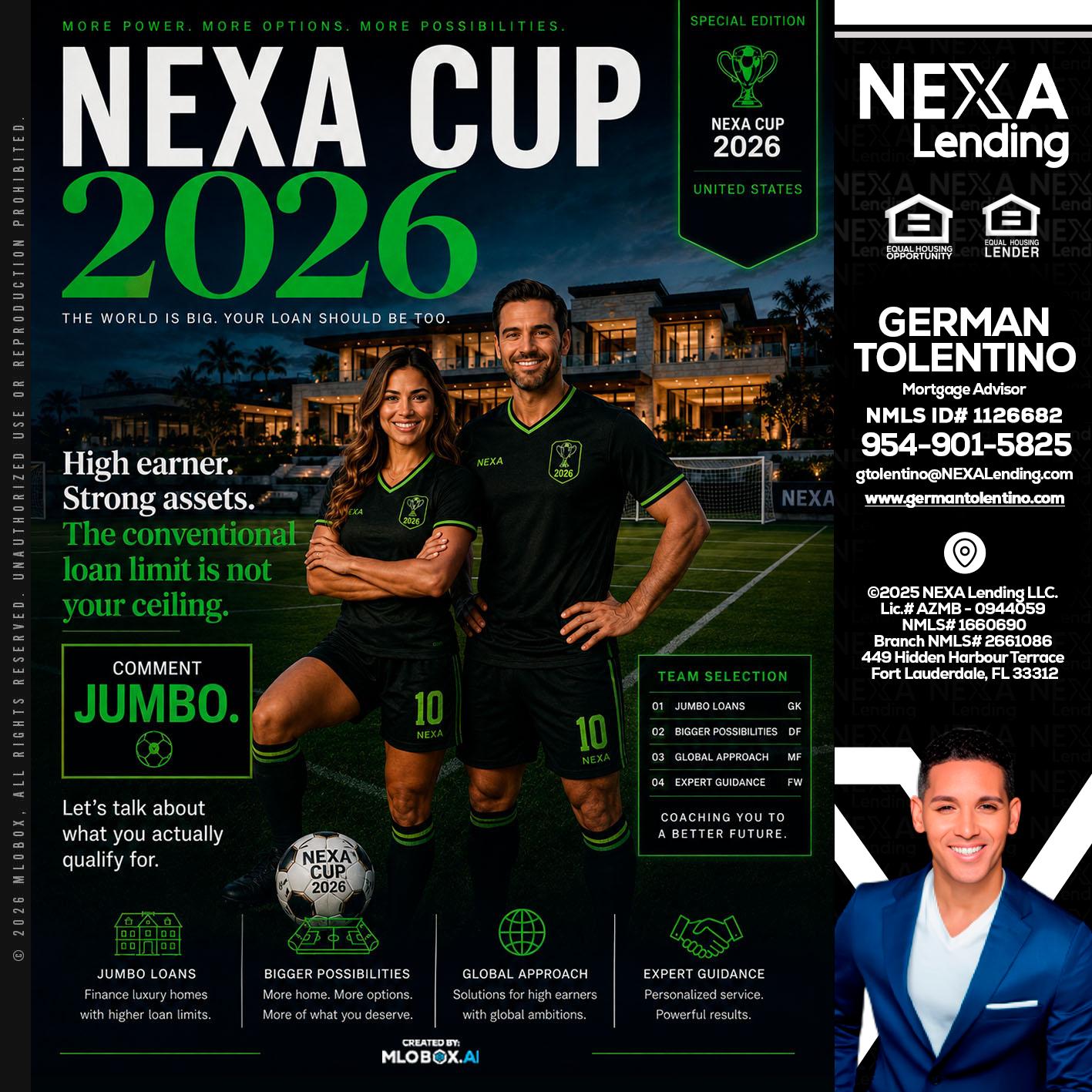 NEXA CUP 2026 - German Tolentino -Mortgage Advisor