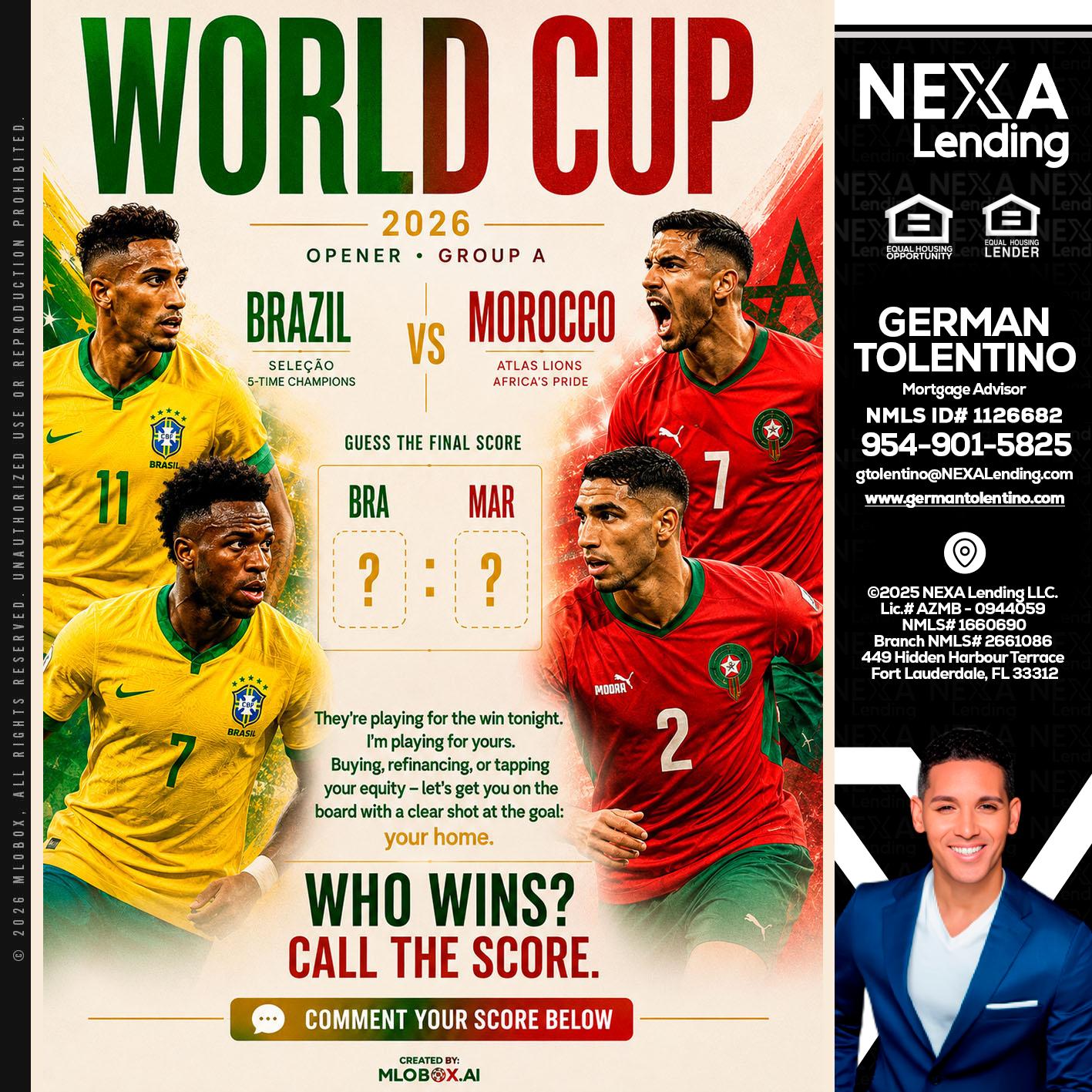 WORLD CUP - German Tolentino -Mortgage Advisor