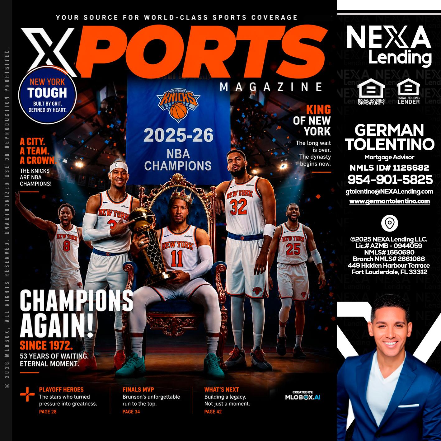 XPORTS MAGAZINE - German Tolentino -Mortgage Advisor