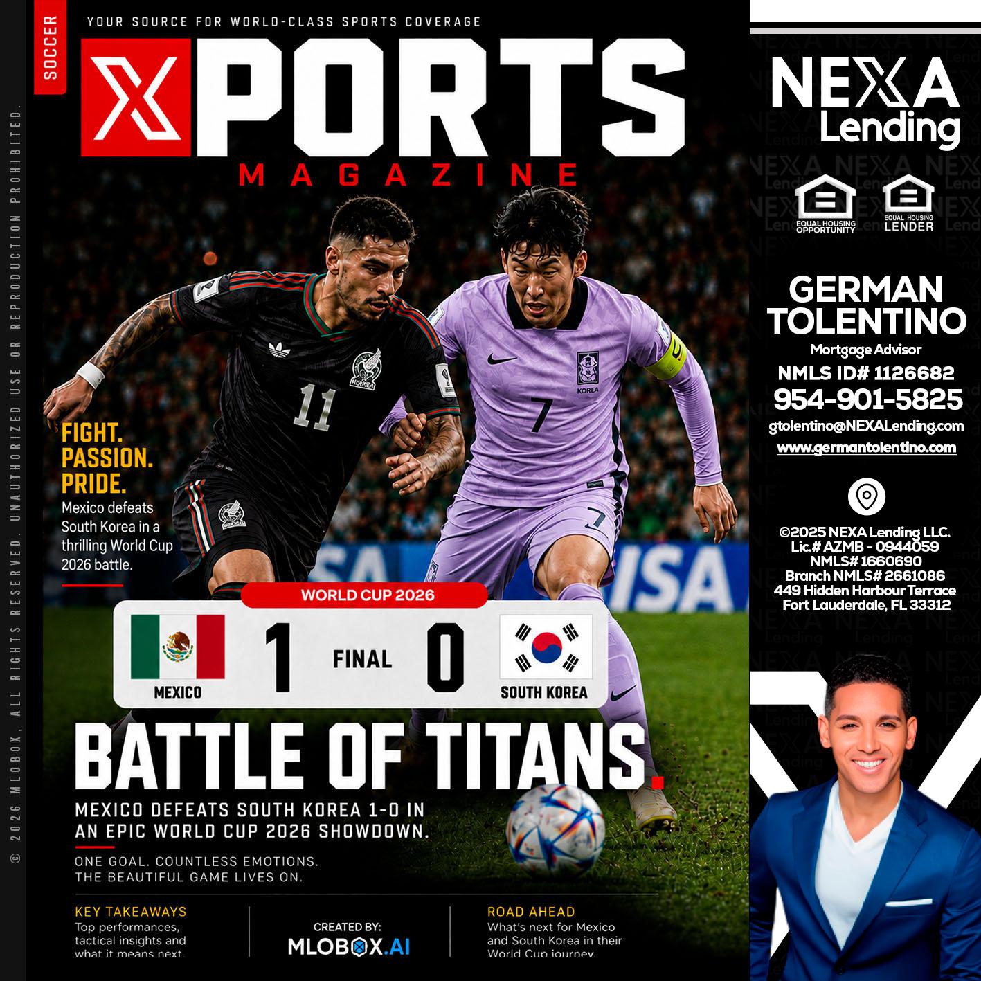 XPORTS MAGAZINE - German Tolentino -Mortgage Advisor