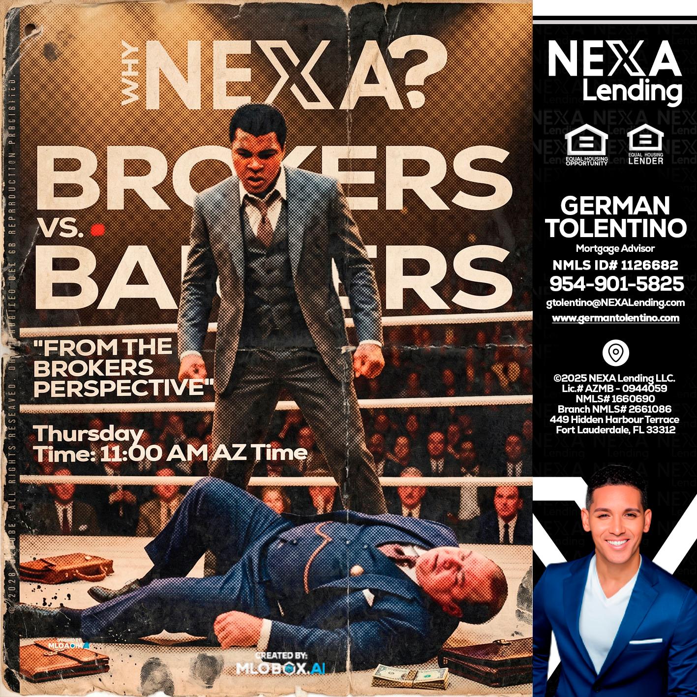 BANKER VS BROKERS - German Tolentino -Mortgage Advisor