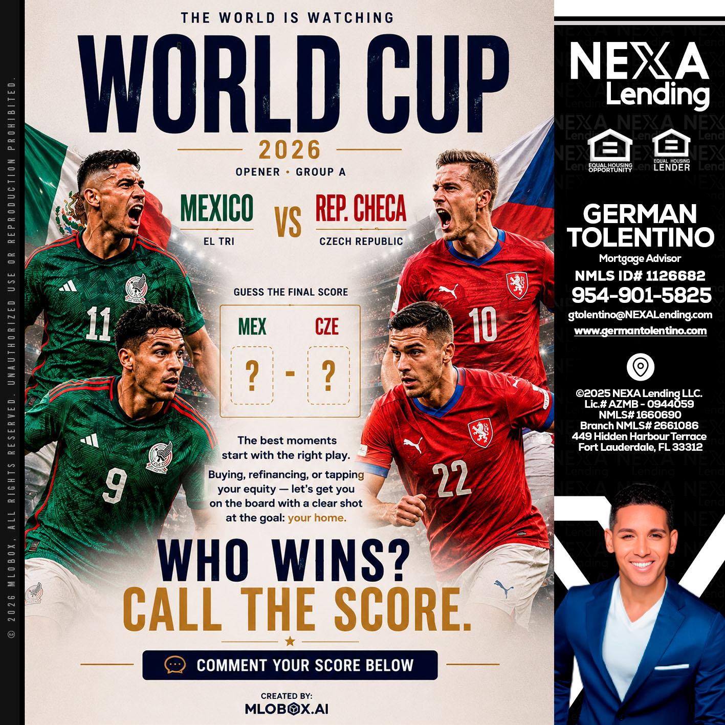 WORLD CUP 2026 - German Tolentino -Mortgage Advisor