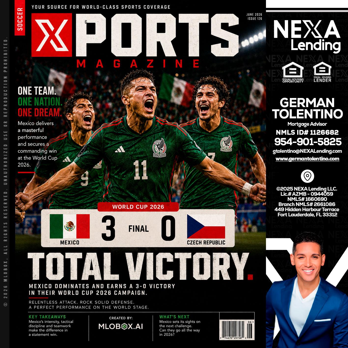 World Cup 2026 MEX 1-0 CZECH - German Tolentino -Mortgage Advisor