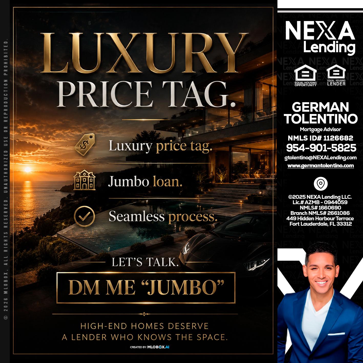 LUXURY PRICE - German Tolentino -Mortgage Advisor