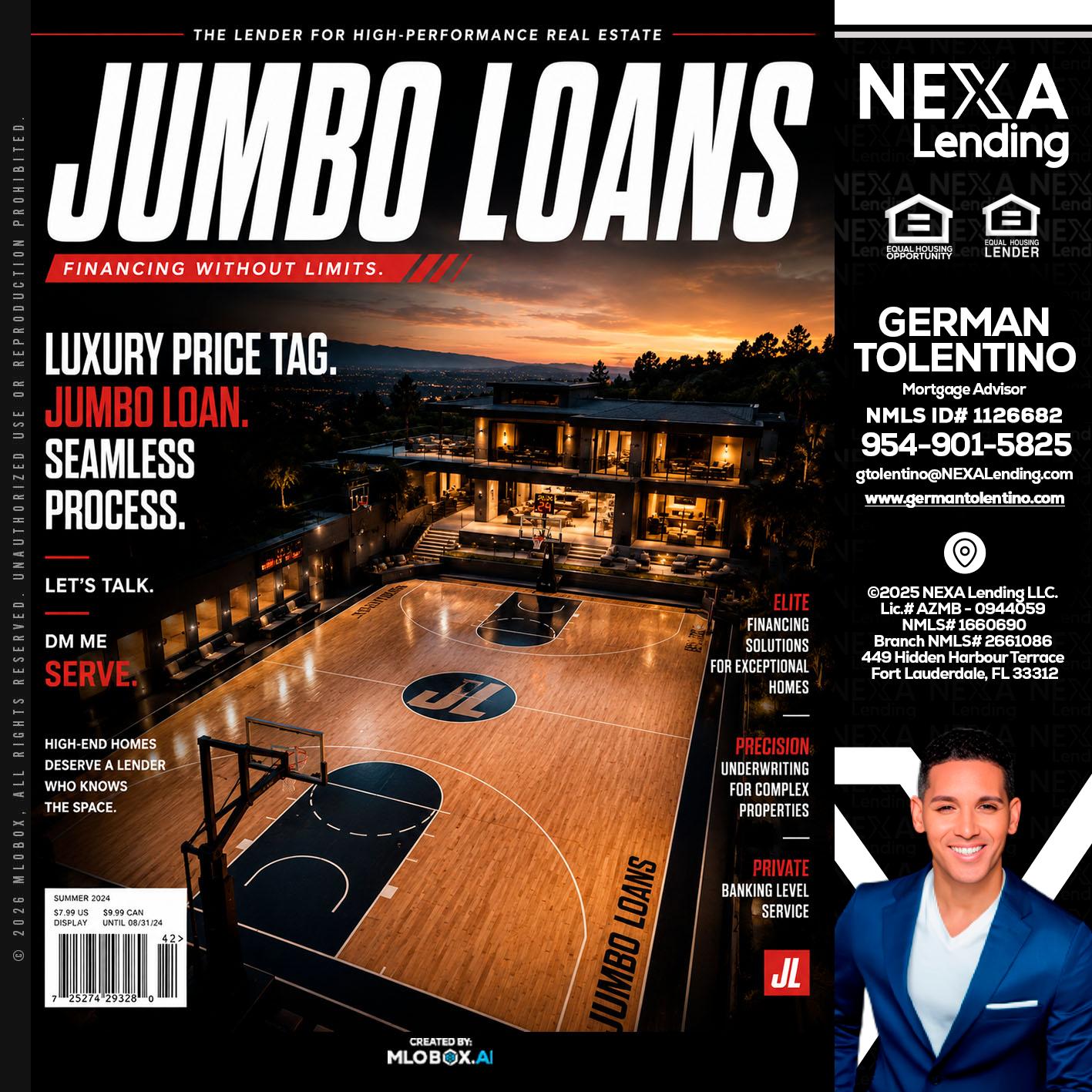 JUMBO LOANS - German Tolentino -Mortgage Advisor