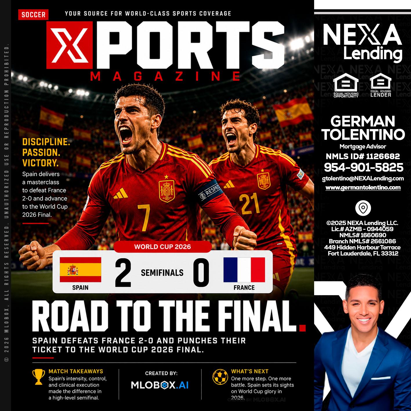XPORTS WORLD CUP 2026 - German Tolentino -Mortgage Advisor