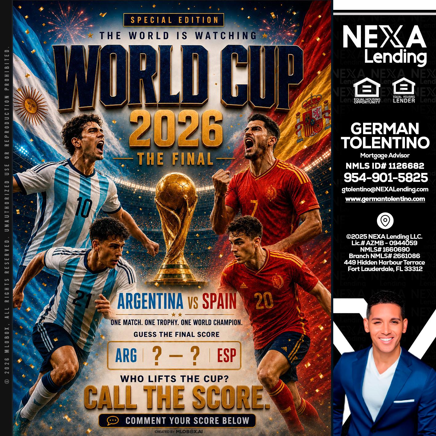World Cup 2026 finals - German Tolentino -Mortgage Advisor