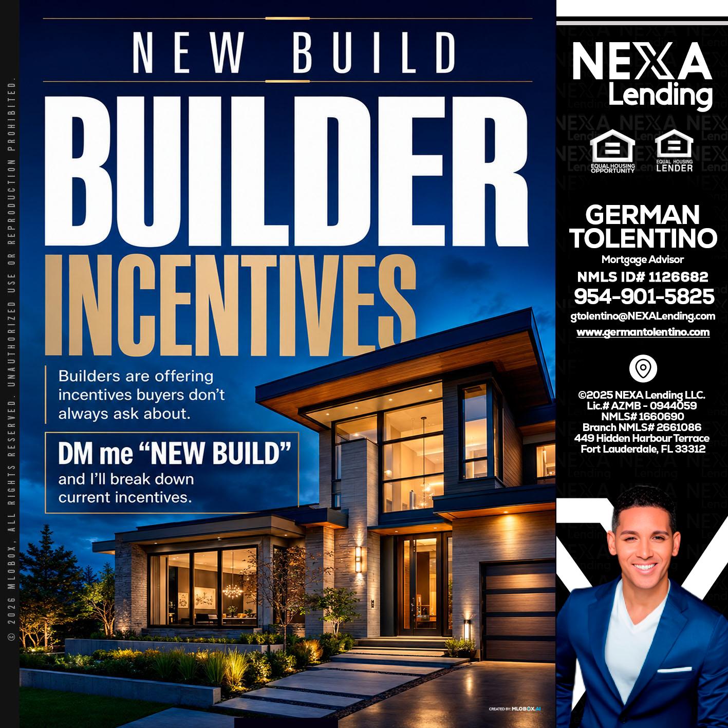 NEW BUILDER - German Tolentino -Mortgage Advisor
