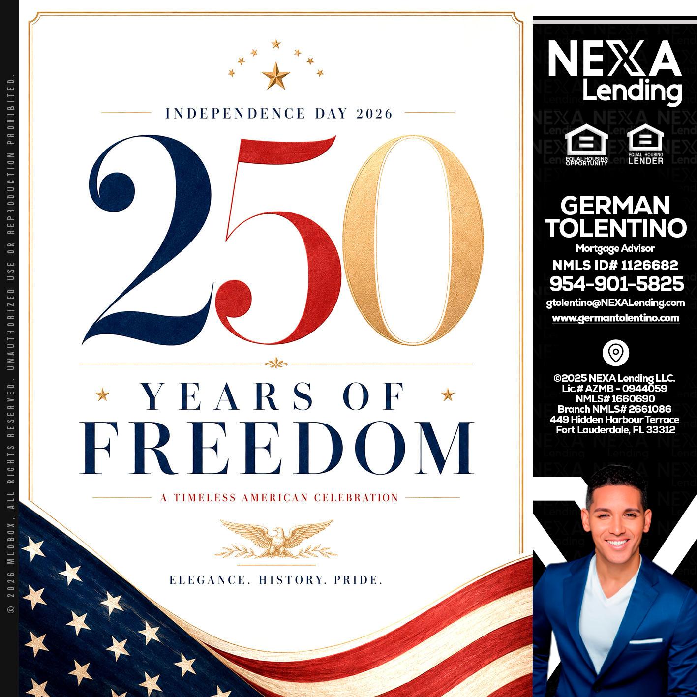 250 YEARS - German Tolentino -Mortgage Advisor