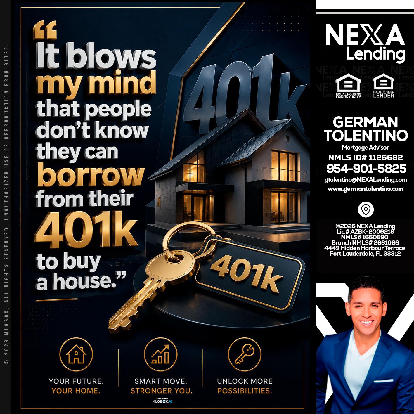 401 K - German Tolentino -Mortgage Advisor
