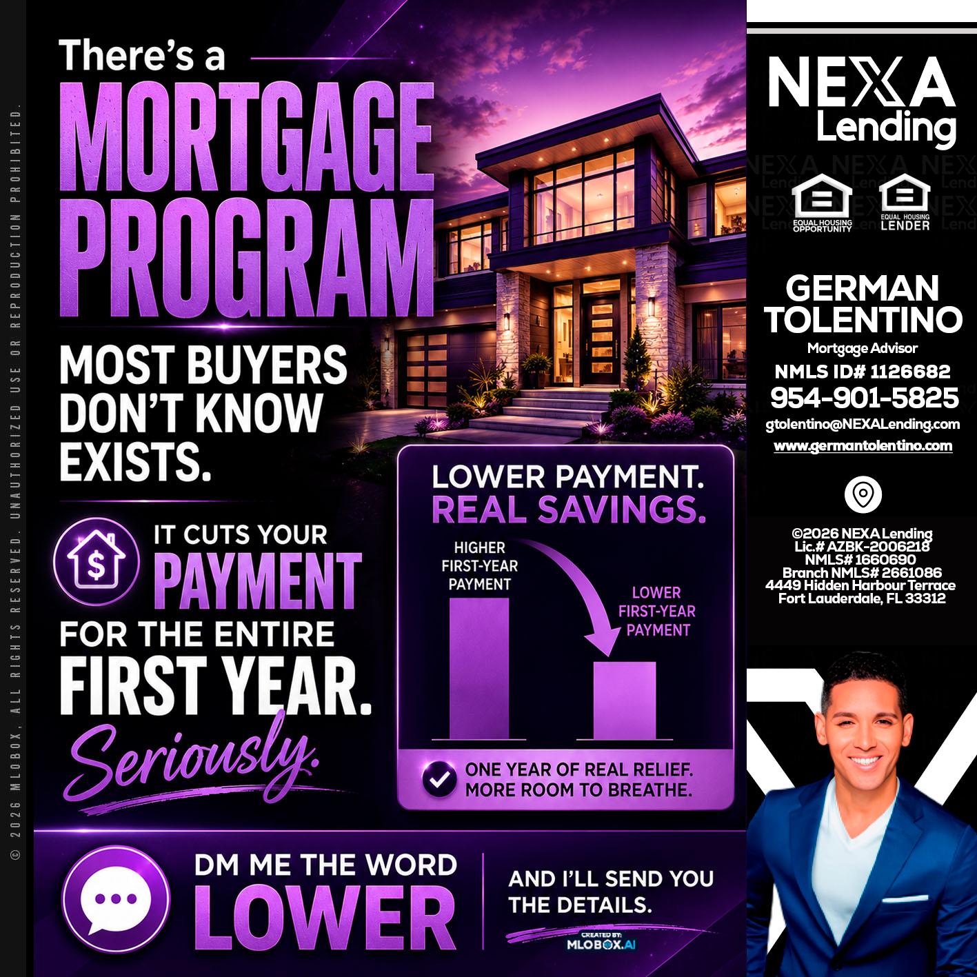 MORTGAGE PROGRAM - German Tolentino -Mortgage Advisor