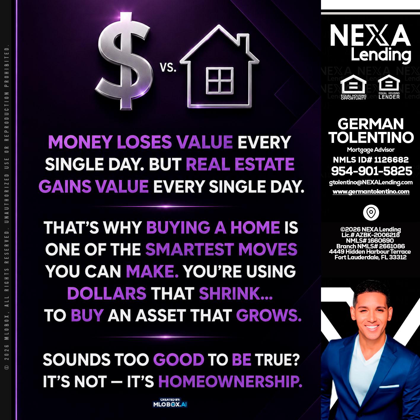 MONEY LOSES - German Tolentino -Mortgage Advisor