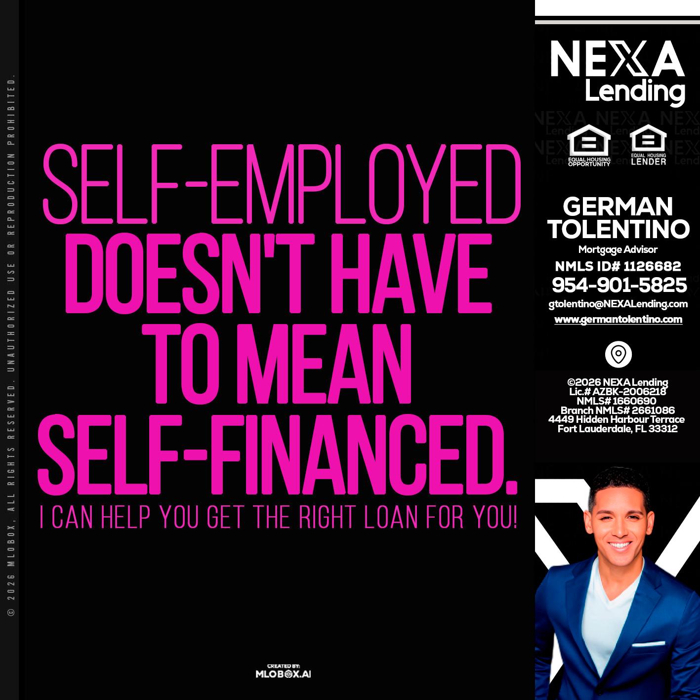 self employed - German Tolentino -Mortgage Advisor