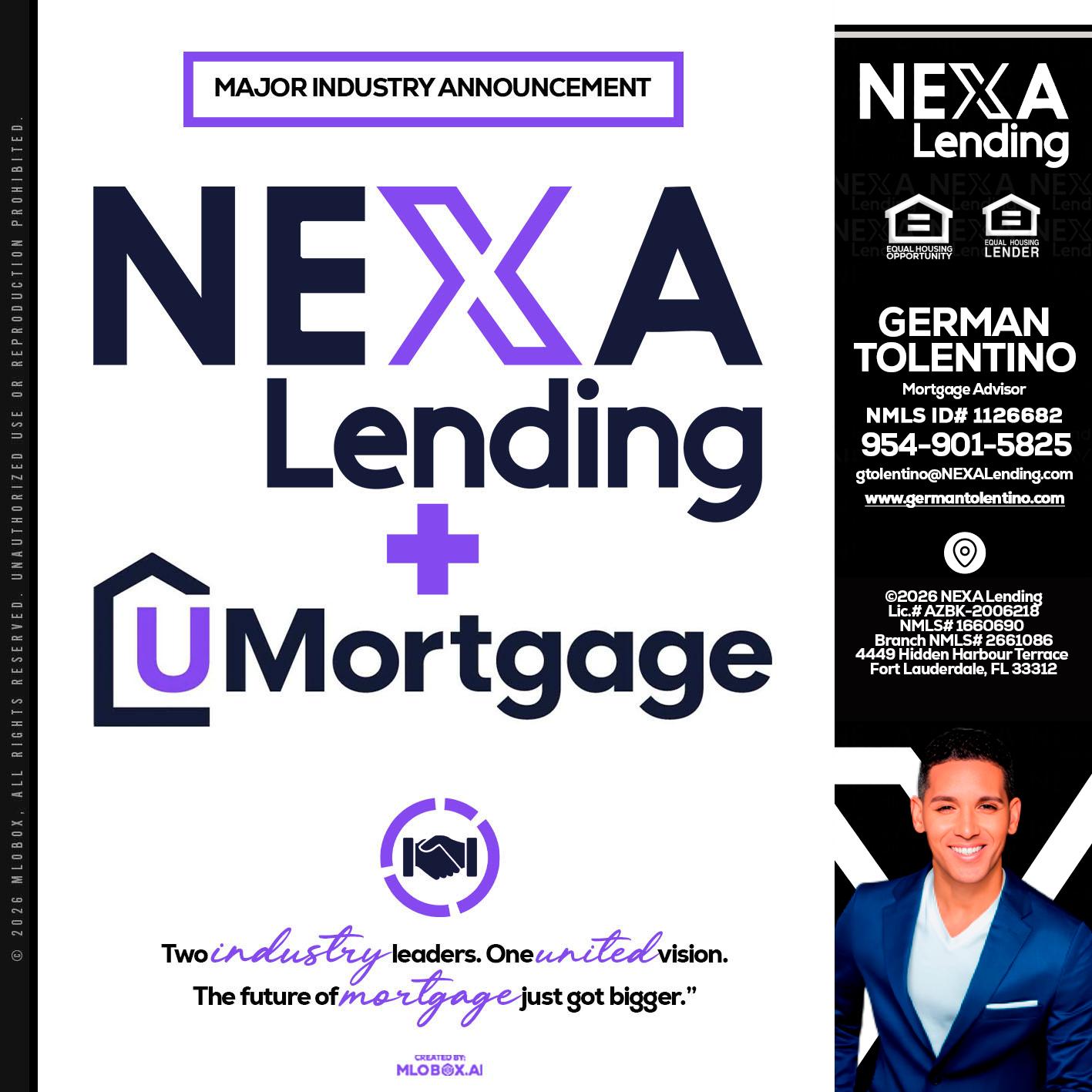 NEXA LENDING U MORTGAGE - German Tolentino -Mortgage Advisor