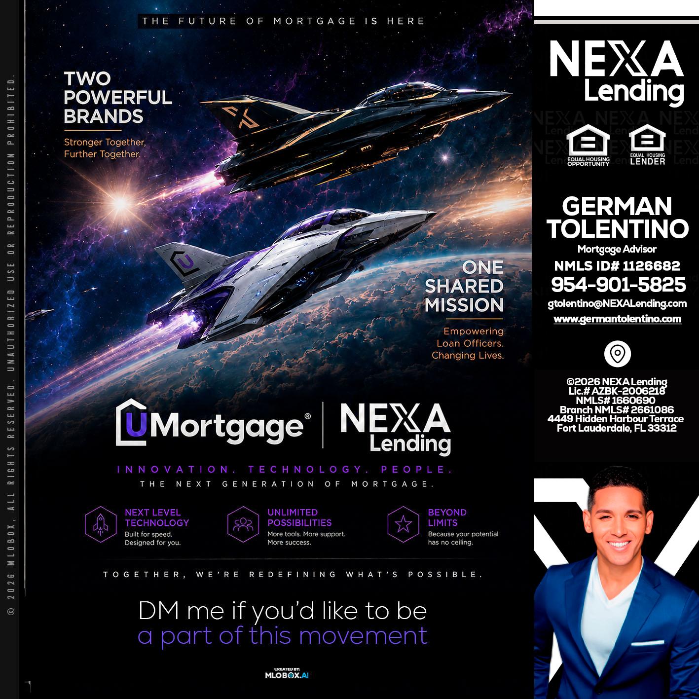 U Mortgage + NEXA lending - German Tolentino -Mortgage Advisor
