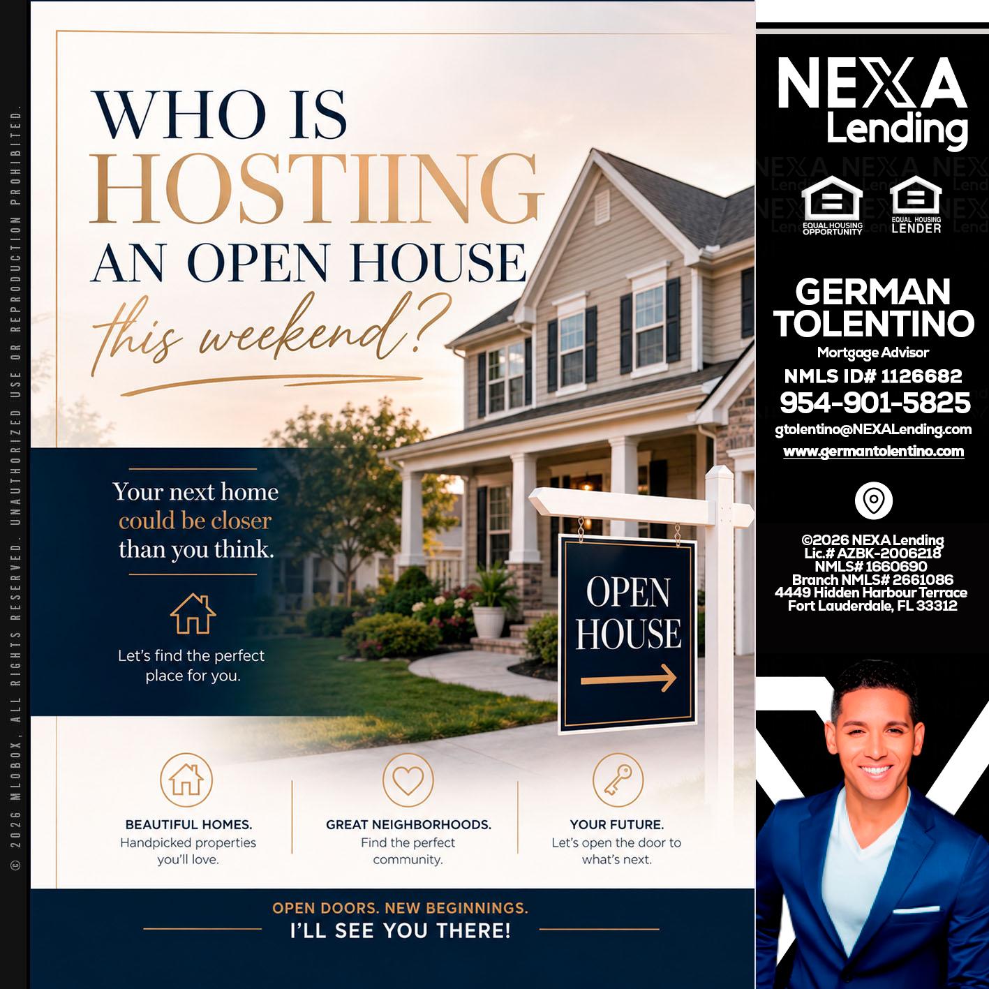 WHOS HOSTING - German Tolentino -Mortgage Advisor