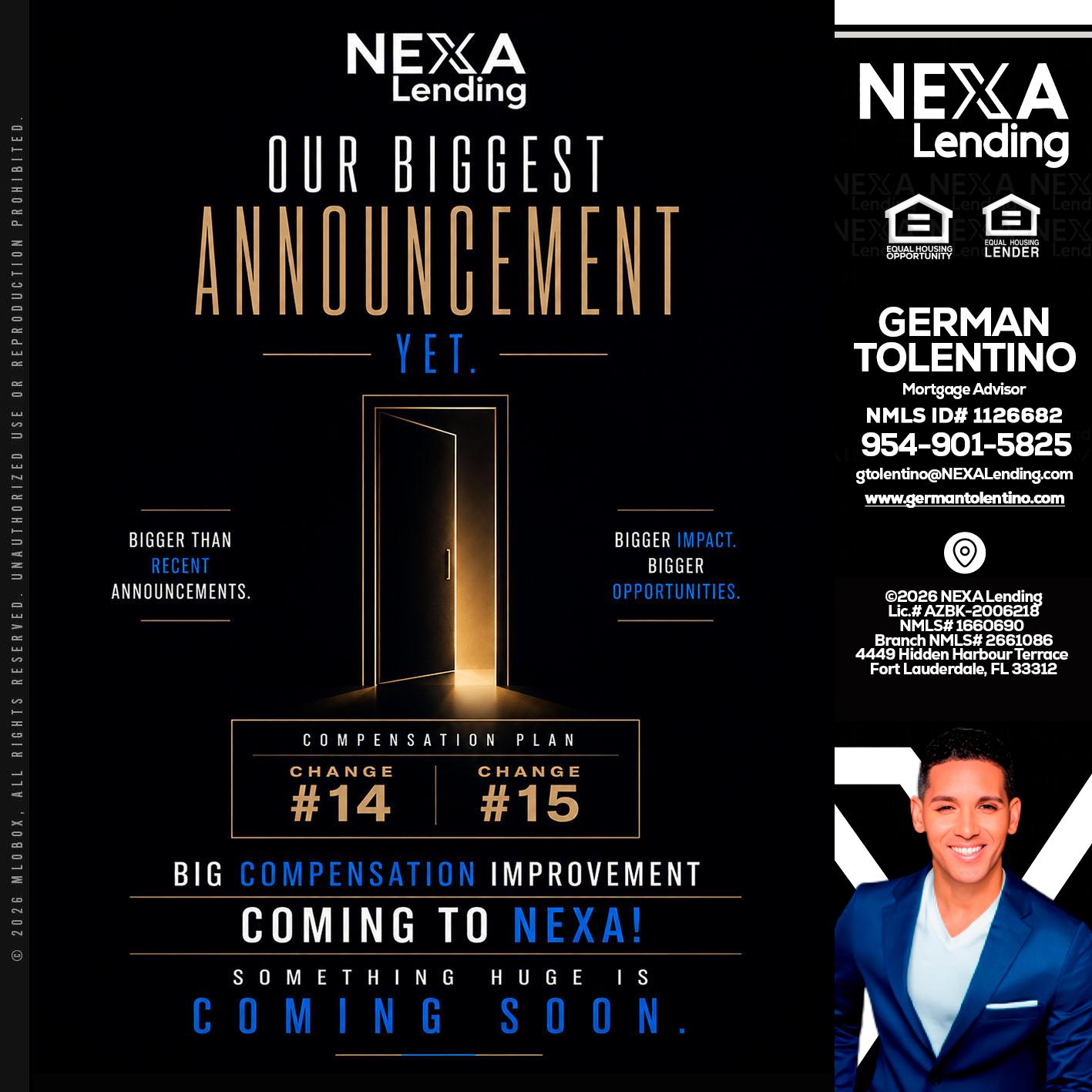 ANNOUNCEMENT - German Tolentino -Mortgage Advisor