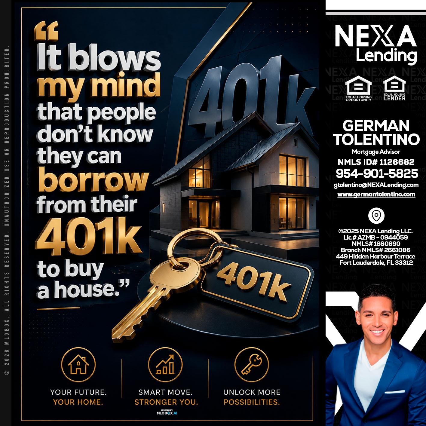 401 K - German Tolentino -Mortgage Advisor
