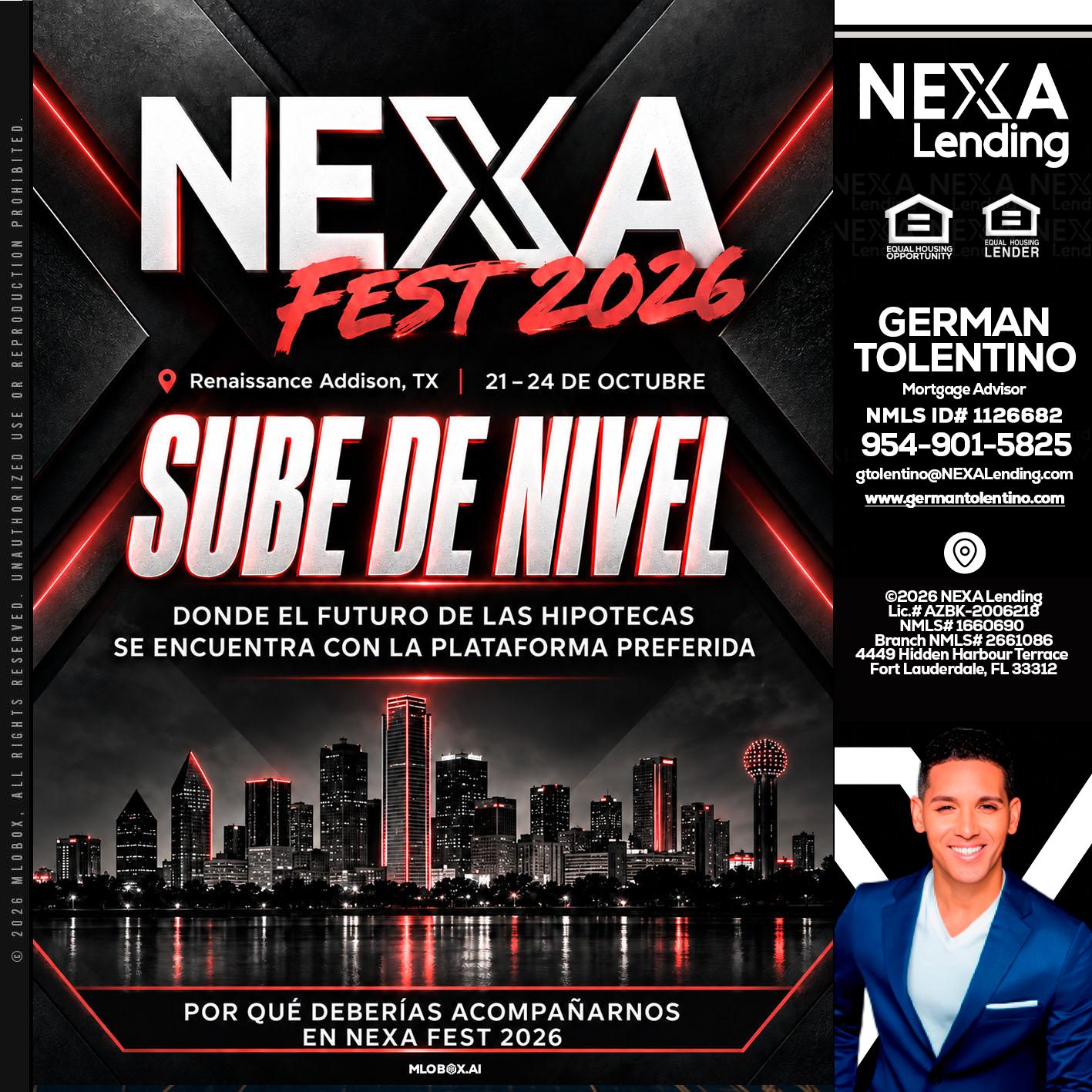 NEXA fest 2026 - German Tolentino -Mortgage Advisor