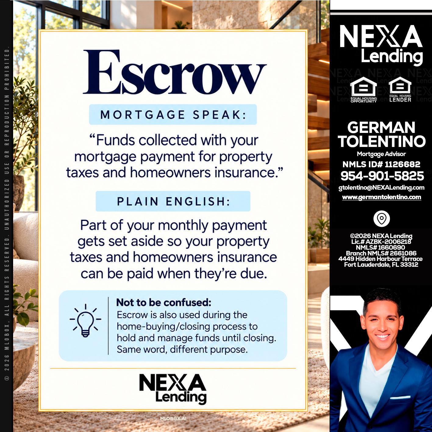ESCROW - German Tolentino -Mortgage Advisor
