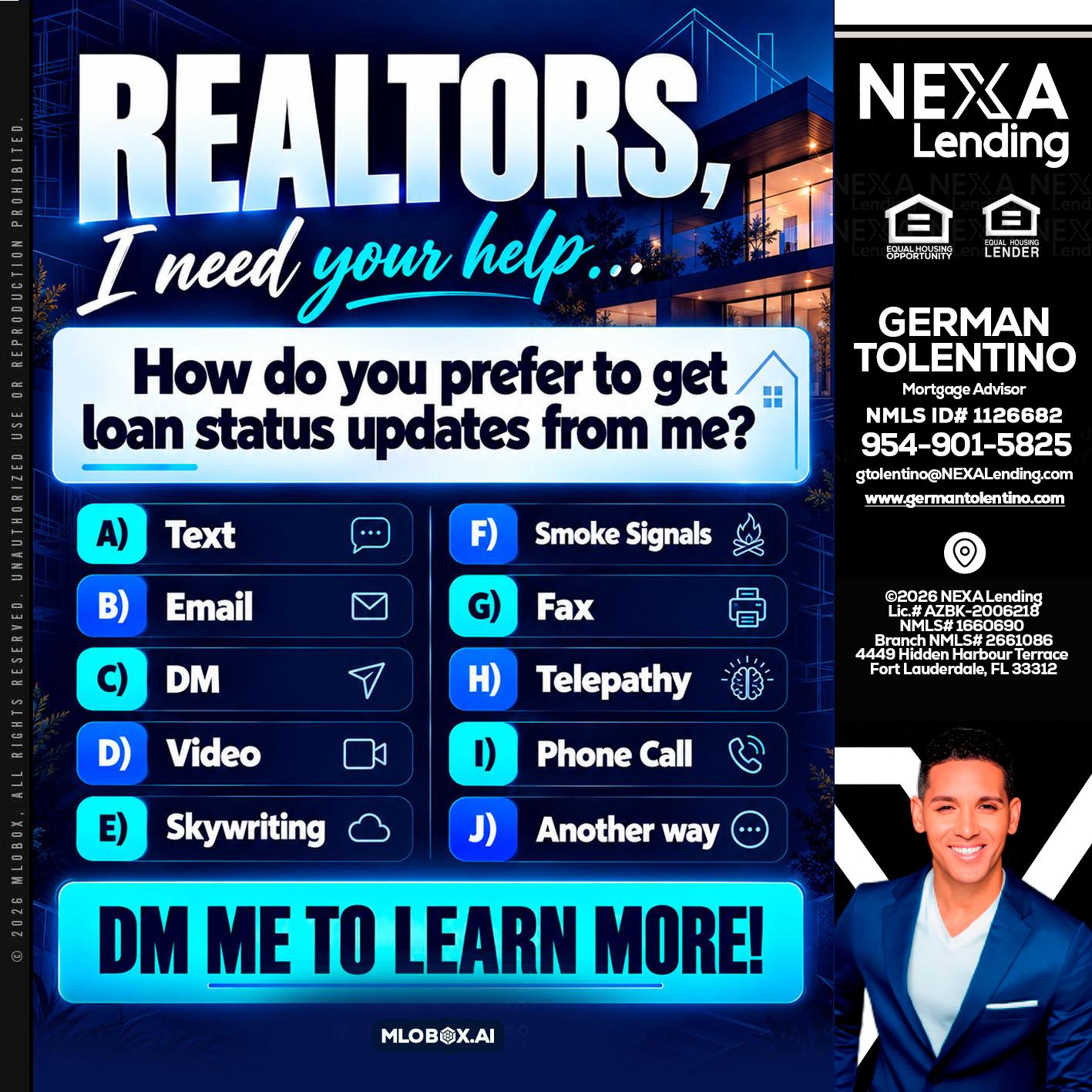 REALTORS - German Tolentino -Mortgage Advisor
